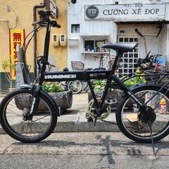 折りたたみ自転車　ＨＵＭＭＥＲ　２０インチ　６変速　黒　配達可能