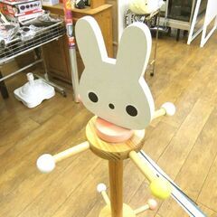 子供用 ポールハンガー ハンガーポール コートハンガー ラビット うさぎ 高さ 約128cm 中古 札幌市 厚別区の画像
