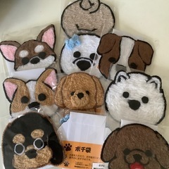 ポチ袋　ハンドメイド　犬　わんこ　毛糸　ウール　シール　ワッペン...