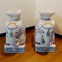 【値下げしました】象の置物　陶器