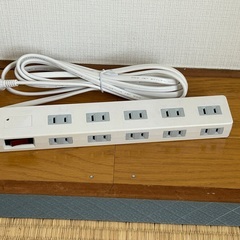 マグネット付 電源タップ コンセント×10口　OAタップ 延長コード
