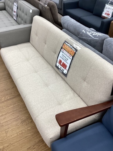 KH-5【新入荷　リサイクル品】ソファベッド　ベージュ