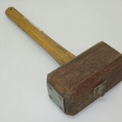 stp-2769 手カケヤ75ミリ　鉄プレート付　掛矢　土木作業...