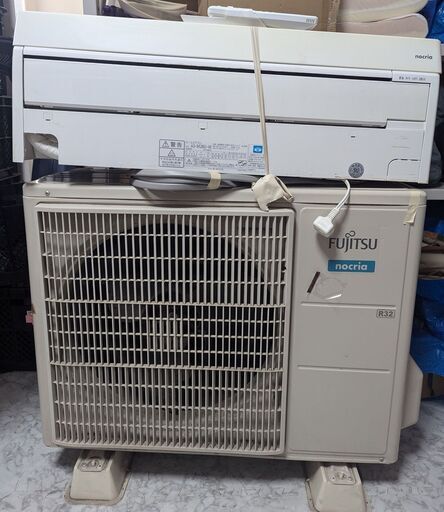 FUJITSU　エアコン・室外機まとめ　AS-M28G-W　nocria ノクリア AO-M28G 　リモコン付き