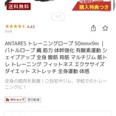 トレーニングロープ　パドルロープ　中古の画像