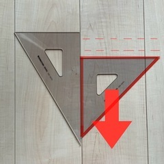 【2種入】製図用　26cm三角定規の画像