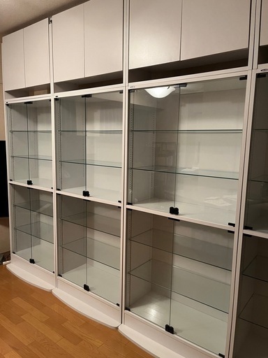 JAJAN  ガラスコレクションショーケース×３