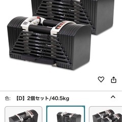 可変式ダンベル　セット　計100kgの画像
