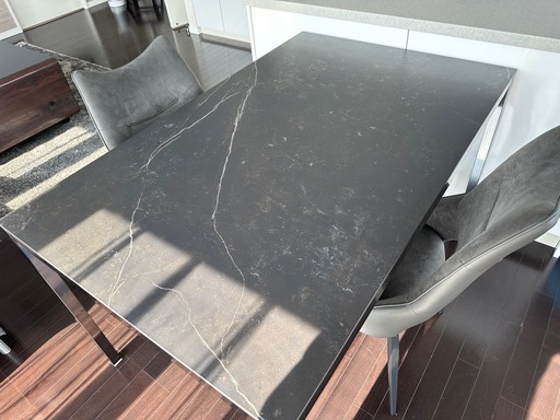 大理石 ダイニングテーブル イス4脚セット 定価18万強