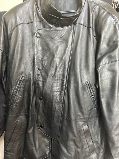 【美品】レザージャケット 羊革　日本製 ブラック