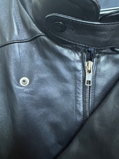【美品】レザージャケット 羊革　日本製 ブラック