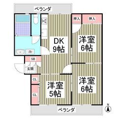 初期費用5万円パック♪駐車場1台無料◎南北にベランダあり風通しも...
