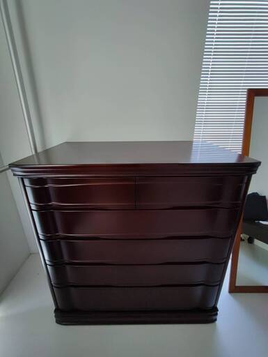府中家具　桐タンス 外面 紫檀仕上げ
