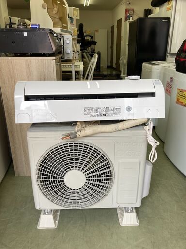 【リサイクルショップ　ピカソ　小松原】2022年製 日立 HITACHI 100V 6畳用 2.2kw エアコン 白くまくん RAS-AJ22L★8204★