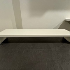 モニター台 PC小物ラック54cm（パールホワイト）