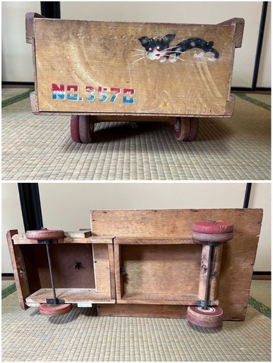 GO-82】昭和レトロ おもちゃ トラック 木製玩具 アンティーク
