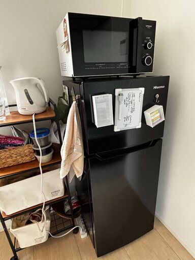 【2ドア冷蔵庫 4,000円】中国Hisense製, 2021年製, 容量120L, 47.5 x 49 x 116.7 cm,HR-B12J1B,31kg