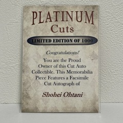大谷翔平 PLATINUM  CUTS  エンゼルス プリントサインの画像