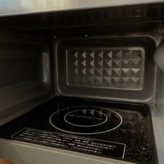 アイリスオーヤマ　2022年製　電子レンジ　ブラック　黒　フラットテーブル　IRIS OHYAMA　60Hz　西日本　の画像