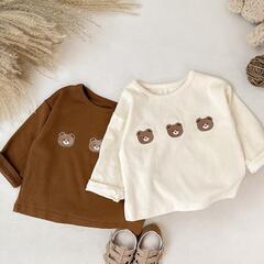 子供服★トップス★Tシャツ★韓国風子供服★ベビー★男女兼用★長袖★2色
