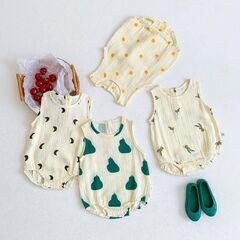 子供服★ロンパース★連体服★韓国風ベビー服★ノースリーブ★可愛い★4色★の画像