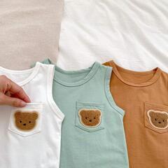 子供服★トップス★ベスト★韓国風子供服★ベビー★4色