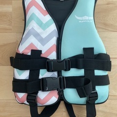 子供用　ライフジャケット　可愛いピンクとグリーン