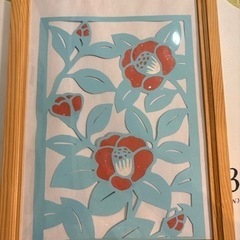 切り絵   椿