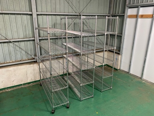 値下げしました‼️中古品　スチールラック　3台セット　 シェルフ ラック便利な35cm幅　倉庫 棚  大量在庫有り #13.14.15