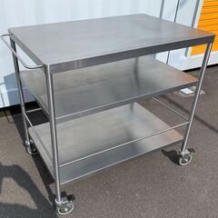 IKEA-FLYTTA フリッタ_キッチンワゴン_ステンレススチールの画像