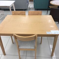 ★ジモティ割あり★ NITORI ダイニングテーブルセット ナチュラルブラウン H71×D78×W120 クリーニング済み HJ3973