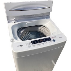 ✋ご成約【破格の新着★】 4.5kg洗濯機 ハイセンス 2023...