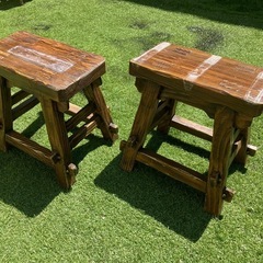 Wood Vintage Chair & Desk の画像