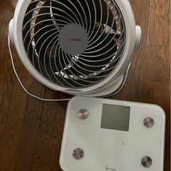 決まりました【無料で差し上げます】ジャンク品扇風機、体組成計