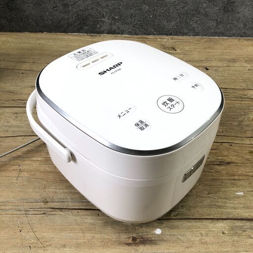SHARP シャープ ジャー炊飯器 KS-CF05B-W 2020年製 白 ホワイト 0.54L 3合炊き 24h菊倉NS