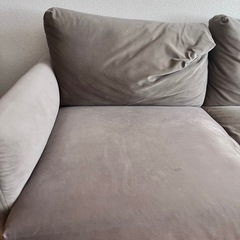 【無料】ソファー　2人掛け　グレー　無料でお譲りします！の画像
