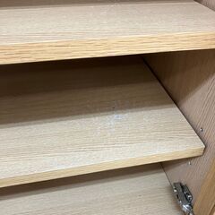 【値下げしました】無印良品 食器棚 キャビネット 木製 一部天然木使用 No.1384● ※現金、クレジット、スマホ決済対応※の画像