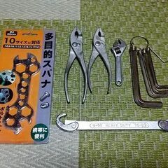 工具 多目的スパナ プライヤー ミニモンキーレンチ 六角棒レンチ...