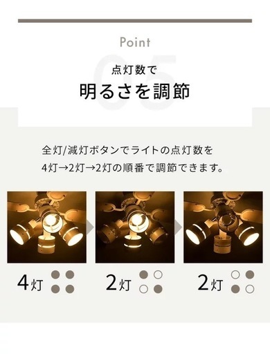新品！　シーリングファンライト　ブラウン