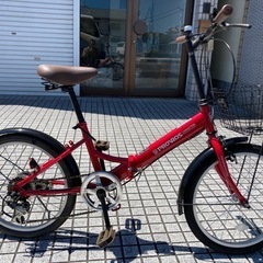 【折りたたみ自転車】美品❗️ほぼ未使用❗️20インチ 6段変速　...