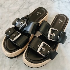 ZARA  サンダル  レディース  厚底サンダル