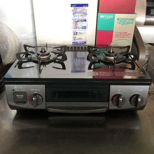 美品 2022年 都市ガス用 ガステーブル KG35NBKL左強火