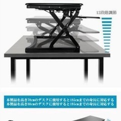 Loctek 座位・立位両用スタンディングデスク 高さ12段階調節付    の画像