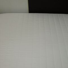 R054 MUJI無印良品セミダブルベッド、カバーリング、幅98cm Used・キレイの画像