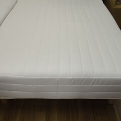 R054 MUJI無印良品セミダブルベッド、カバーリング、幅98cm Used・キレイの画像
