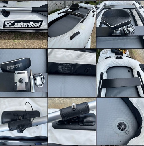 ゼファーボート ラウンド型  ZephyrBoat  定番ラウンドモデル 約3m エアーマット仕様  付属品多数 エアポンプ付き アウトドア レジャー