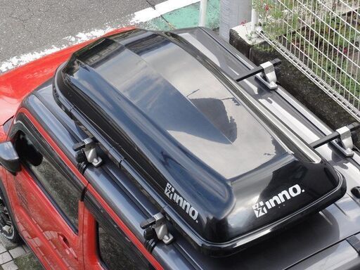 inno ルーフボックス BRQ33BK 黒 中古 左開き ルーフBOX 普通車、小型車、軽自動車ハイト系