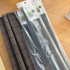 【新品未使用】木目調すだれ　88x110x4セットの画像