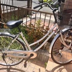 自転車27インチ シルバー  