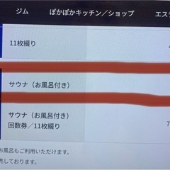 入場券　ポカポカ温泉のサウナ券　7枚の画像